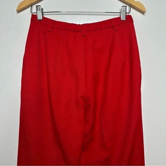Pendleton Red 100% Virgin Wool Ultra High-Rise Straight Leg Pants Size 8P - Picture 9 of 10